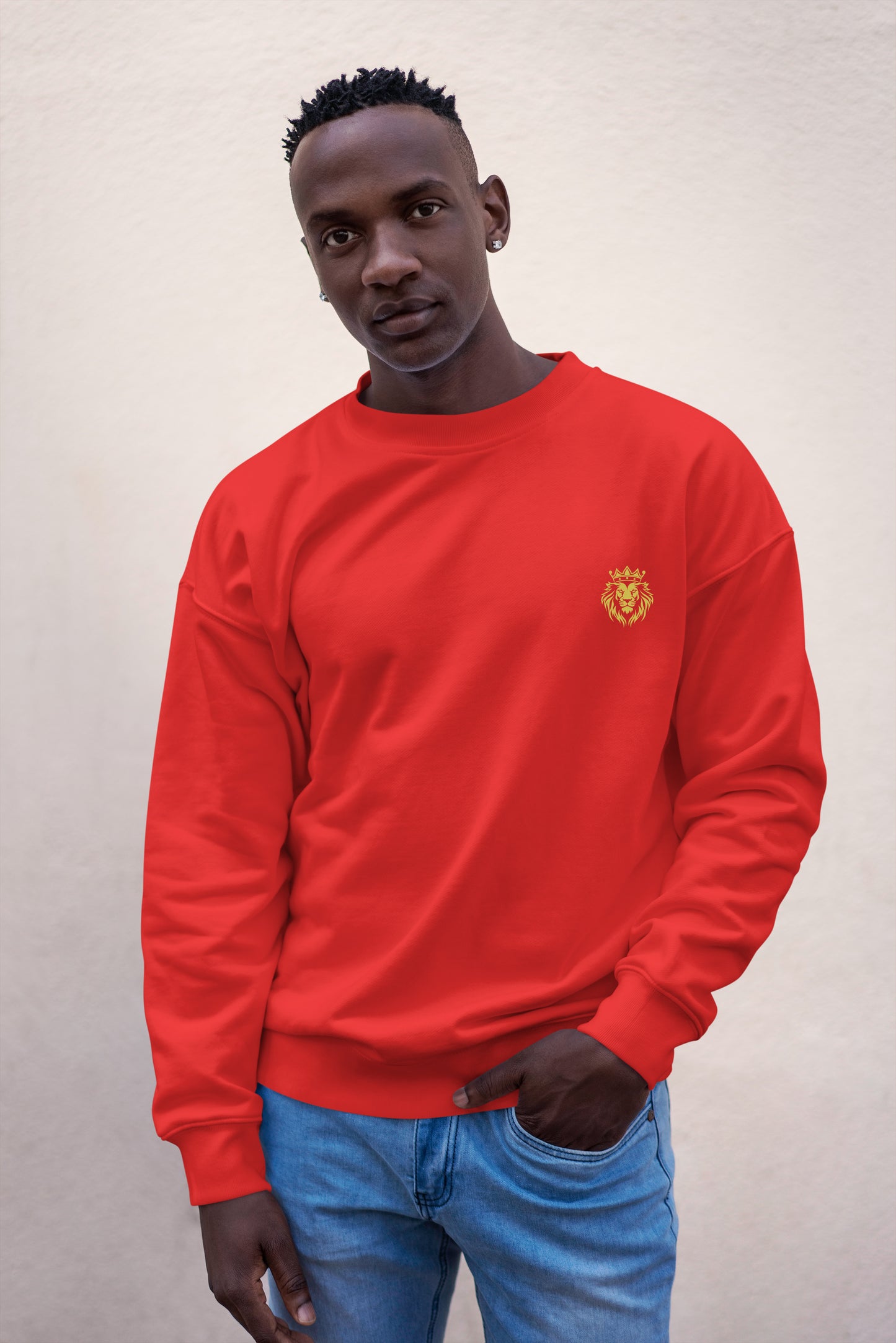 Red Crew Neck Sweatshirt