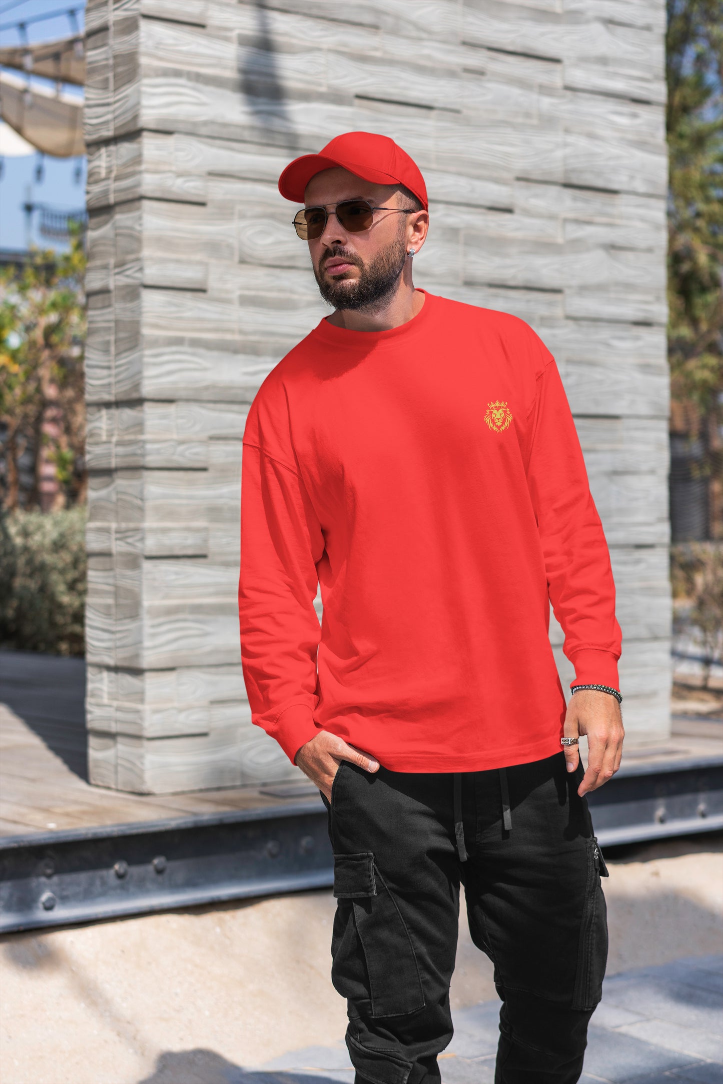 Red Crew Neck Sweatshirt