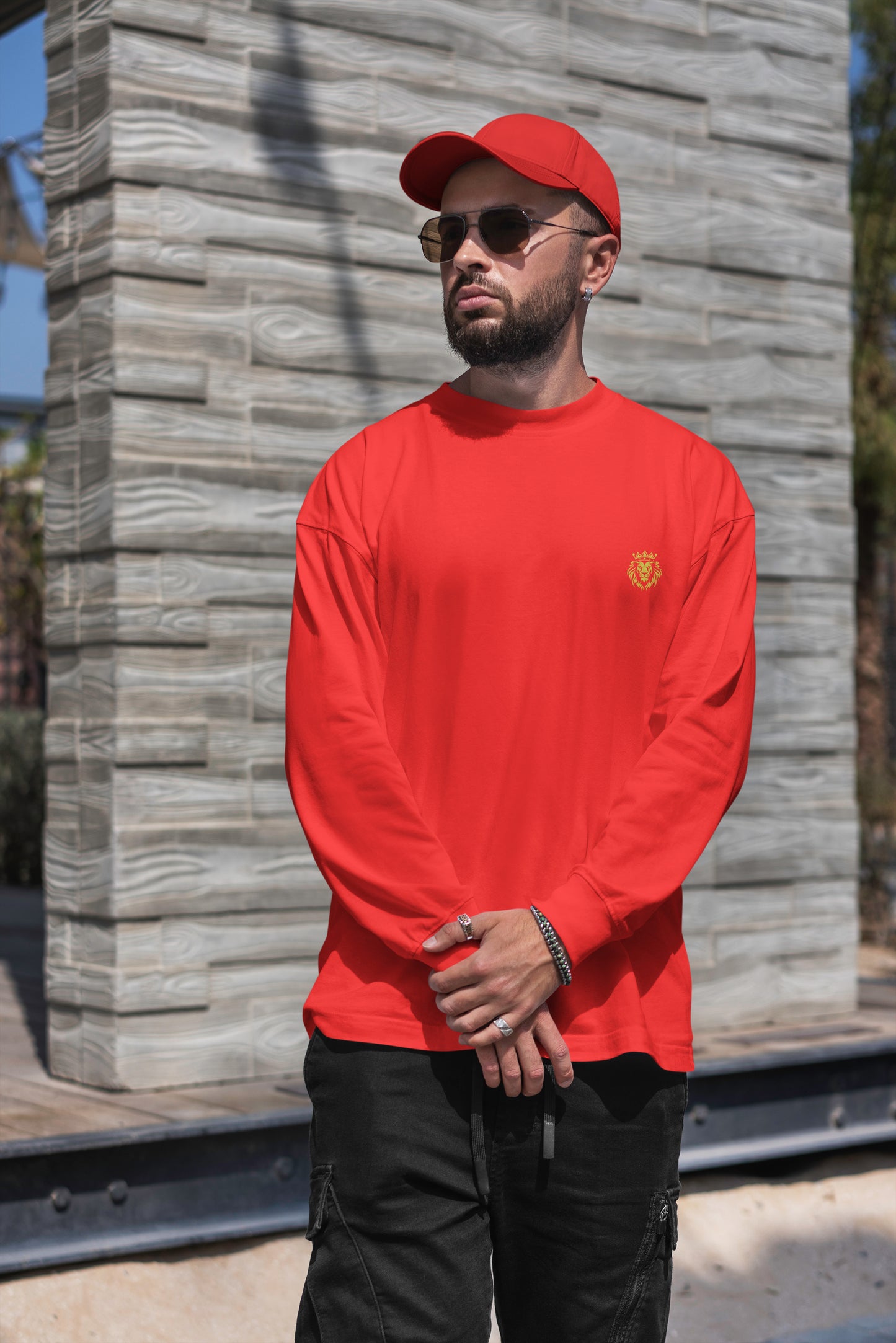 Red Crew Neck Sweatshirt