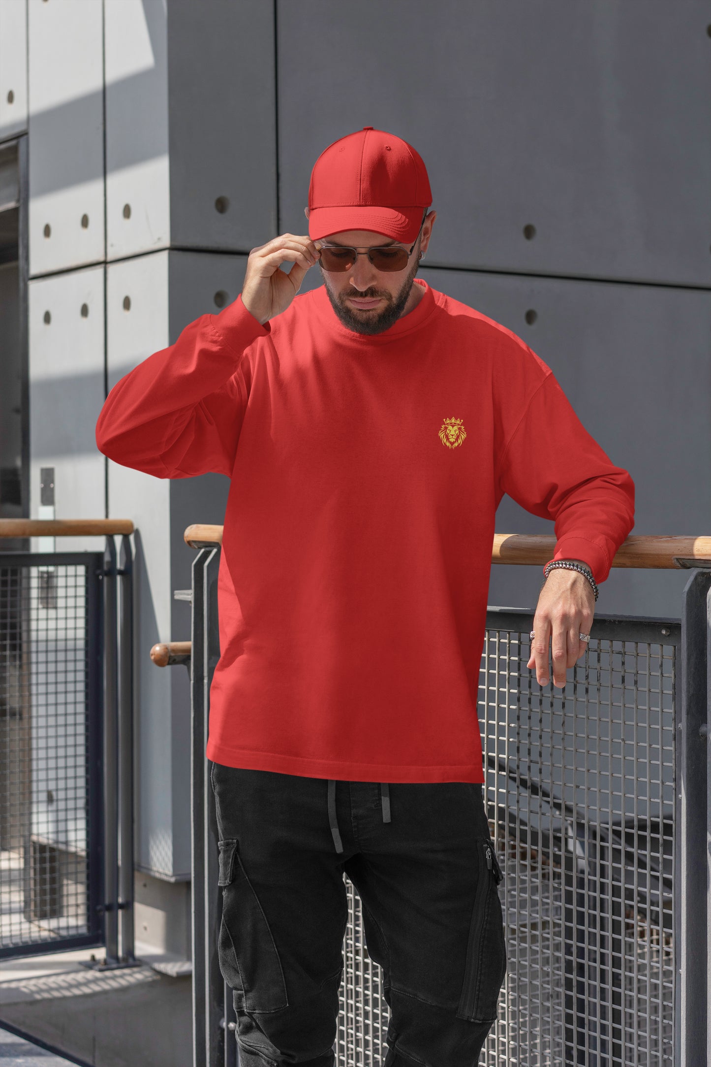 Red Crew Neck Sweatshirt