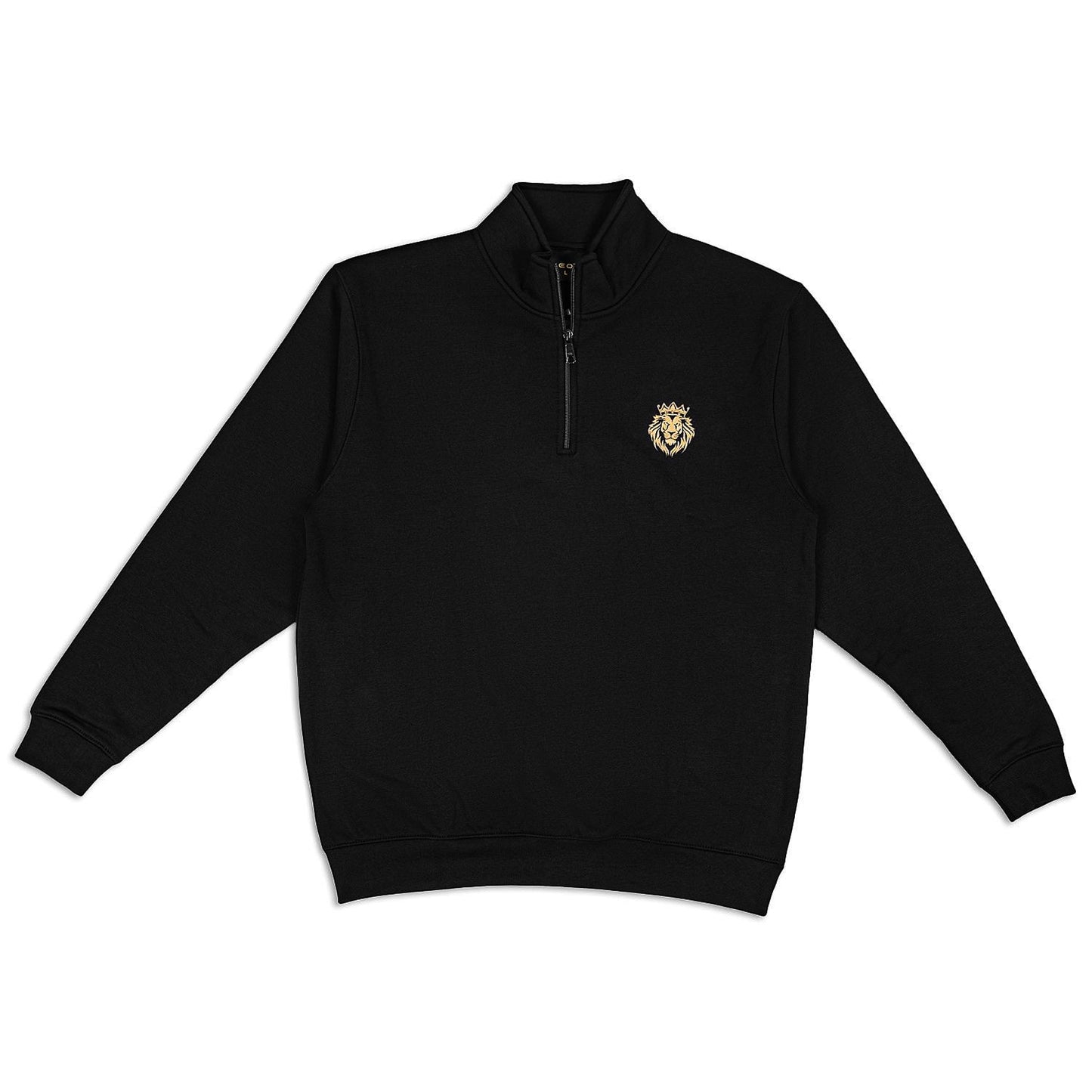 Black Mock Neck Fleece Sweater