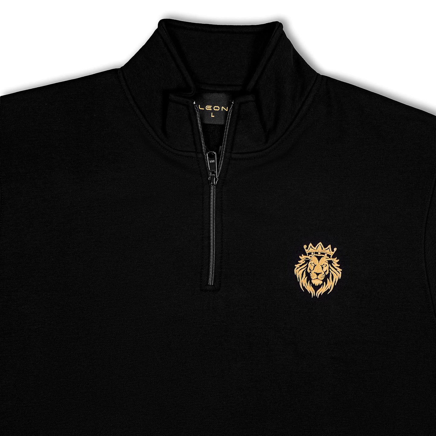 Black Mock Neck Fleece Sweater