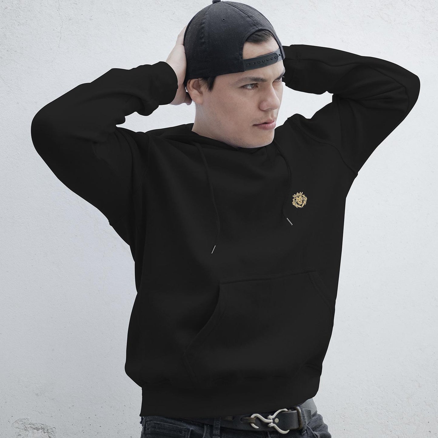 Black Cotton Hoodie