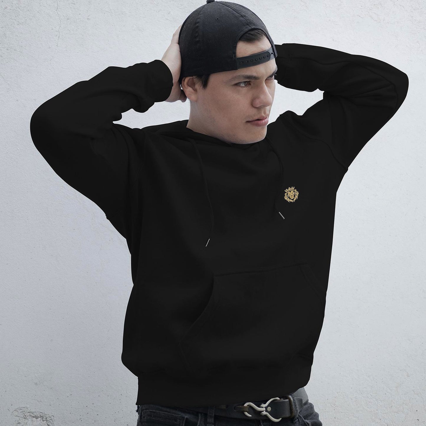 Black Cotton Hoodie