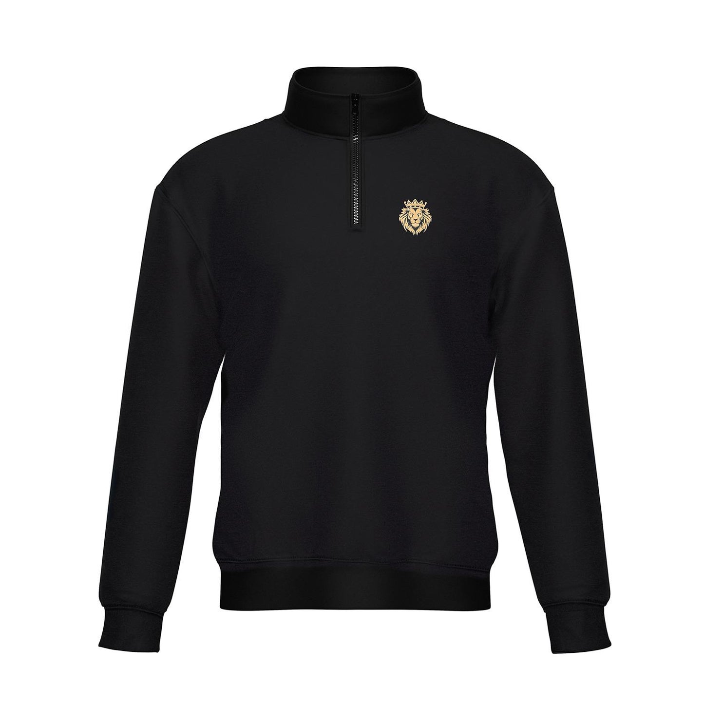 Black Mock Neck Fleece Sweater